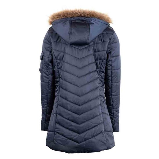 Montar Ladies Lila Navy long Jacket Coats and Jackets, 30% OFF Promotion image