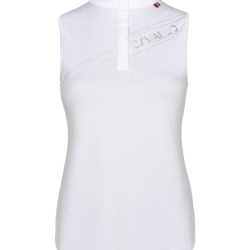 Cavallo Women's Salsa sleeveless Function competition shirt - White