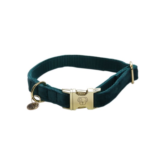 Kentucky dogwear Velvet collection dog Collar - Emerald image