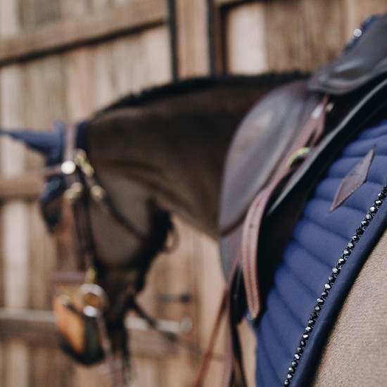 Kentucky Horsewear Dressage Pearls Saddlepad - Navy image