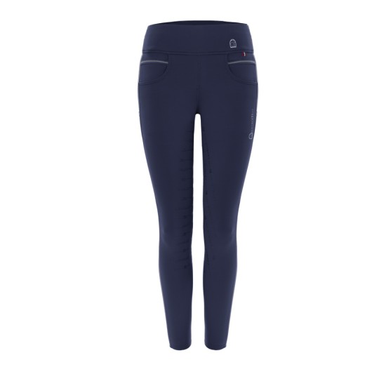 High Performance Horse Riding Tights with Pockets - Blue