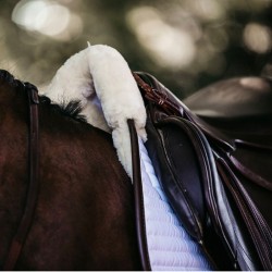 Kentucky Horsewear Skin friendly White dressage saddle pad.