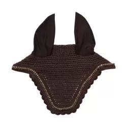 Kentucky horsewear Soundless Fly Veil Wellington Stones and Pearl - Brown