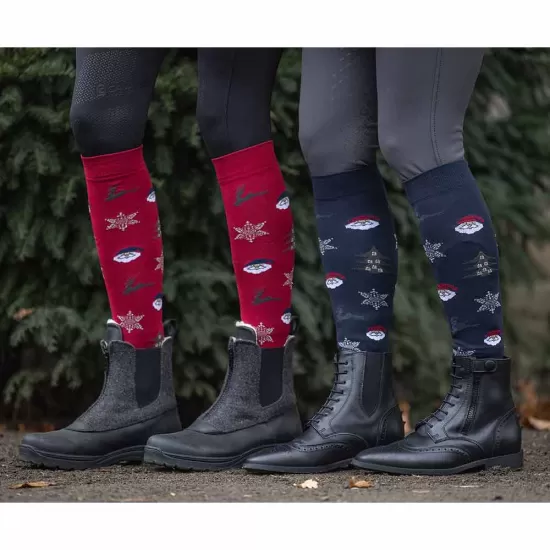Cavallo Santa Long Riding Socks - Dark Red image