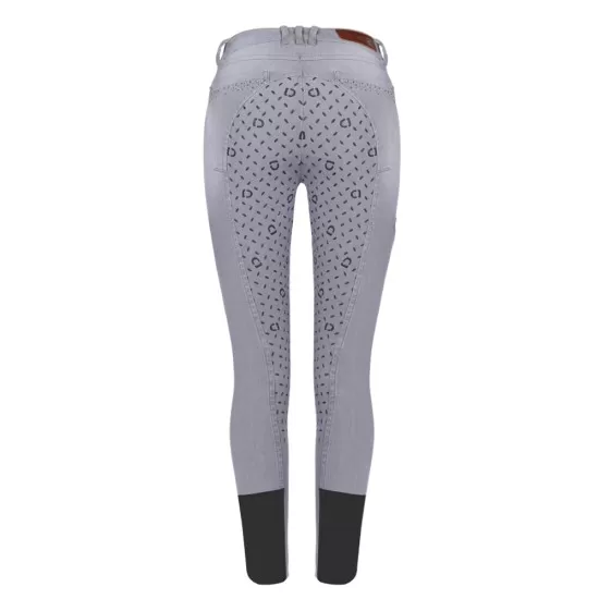 Cavallo women's Cara Grip Grey wash denim breeches Riding Breeches image