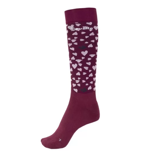 Cavallo Success hearts function riding socks - Raspberry image