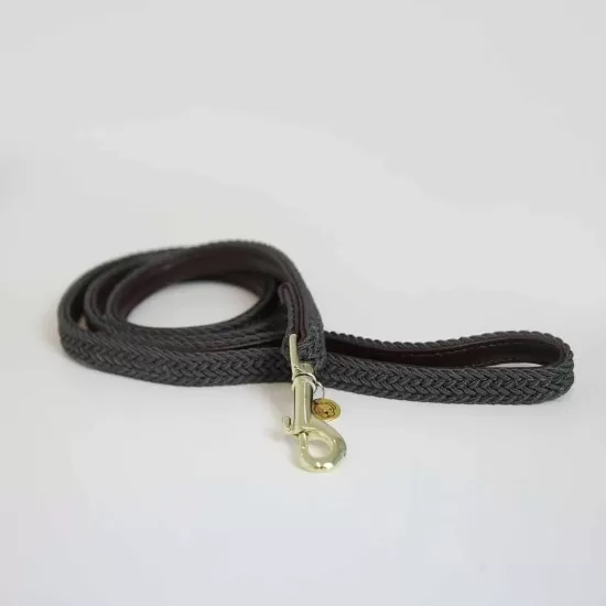 Kentucky dogwear plaited dog lead- Grey image
