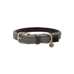 Kentucky dogwear plaited dog collar- Grey