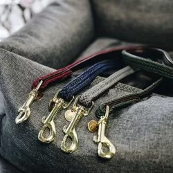 Kentucky dogwear plaited dog lead- Navy