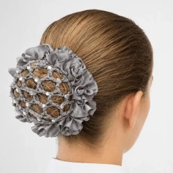 Equetech Crystal Bun Net - Grey