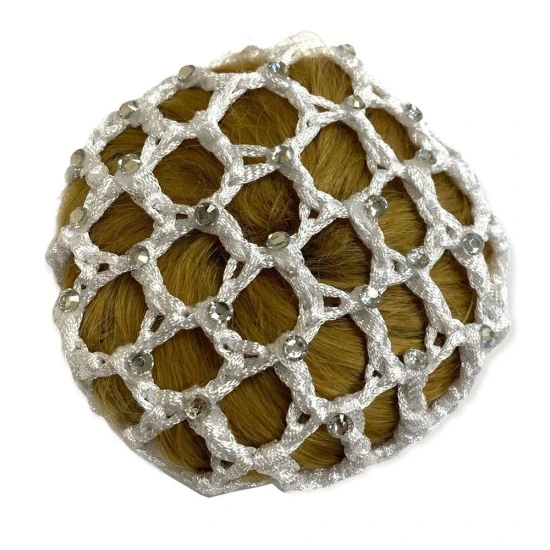 Equetech Crystal Bun Net - White image