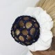 Equetech Rose Gold Crystal Bun Net - Navy image