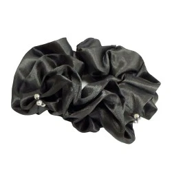 Equetech Blossom Crystal Hair Scrunchie - Black
