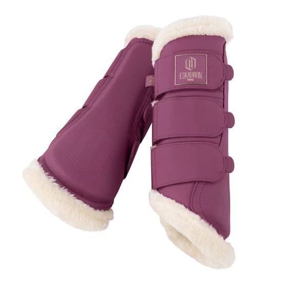 Eskadron Faux Leather Faux Fur Brushing Boots - Wildberry image