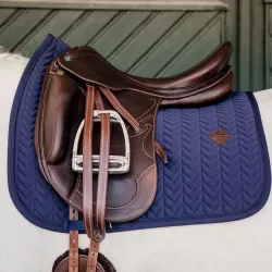 Kentucky Horsewear Dressage Fishbone Saddlepad - Navy