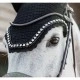 Kentucky Horsewear Soundless Fly Veil Wellington Big Stone and Pearl - Black image