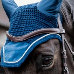 Kentucky Horsewear Wellington Fly Veil Velvet - Navy