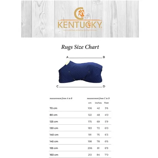 Kentucky Horsewear Skin Friendly Under Rug Neck 150g - Navy image