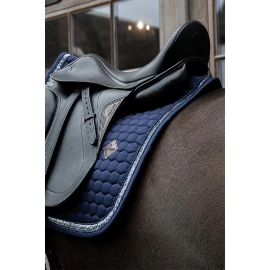 Kentucky Horsewear Dressage Glitter Band Saddlepad - Navy image
