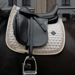 Kentucky Horsewear Dressage Glitter Band Saddlepad - Beige