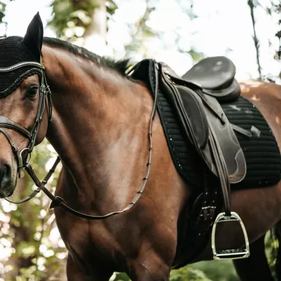Kentucky Horsewear Dressage Pearls Saddlepad - Black image