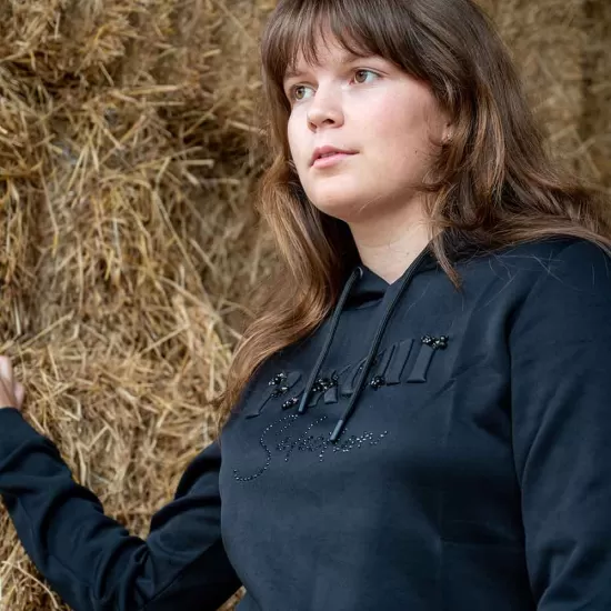 Pikeur Niella Women's Hoodie - Black Ladies Shirts and Tops, 20% OFF Promotion image