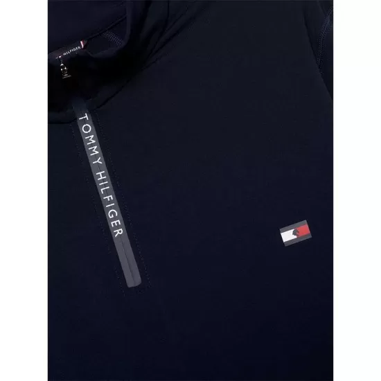 Tommy Hilfiger Mens 1/4 Zip Thermo Shirt Desert Sky image