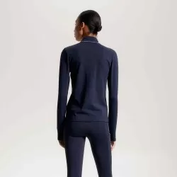 Tommy Hilfiger Studded Logo Thermo Shirt 1/4 Zip Desert Sky