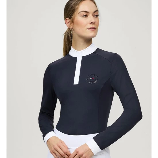 Tommy Hilfiger Taylor Rhinestone Long Sleeve Show Shirt Desert Sky image