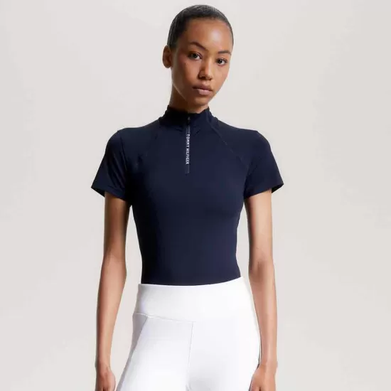 Tommy Hilfiger Denver Cooling 1/4 Zip Training Top - Desert Sky image