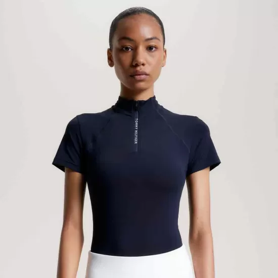 Tommy Hilfiger Denver Cooling 1/4 Zip Training Top - Desert Sky image