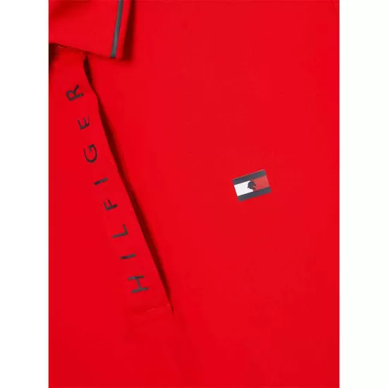 Tommy Hilfiger Harlem Logo Polo Shirt - Fierce Red image