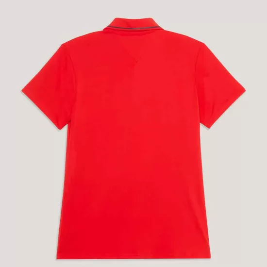Tommy Hilfiger Harlem Logo Polo Shirt - Fierce Red image