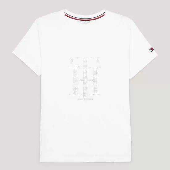 Tommy Hilfiger Rhinestone T-Shirt - Optic White image