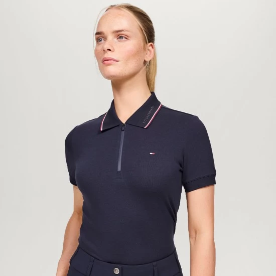 Tommy Hilfiger Camden Zip Polo Shirt - Desert Sky image