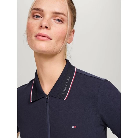 Tommy Hilfiger Camden Zip Polo Shirt - Desert Sky image