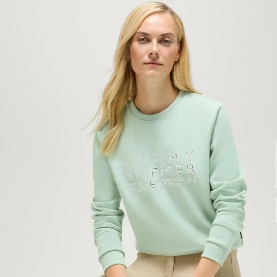 Tommy Hilfiger Belair Rhinestone Sweatshirt - Belair Mint image