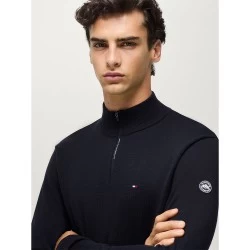 Tommy Hilfiger Mens Irvine 1/4 Zip Sweater - Desert Sky