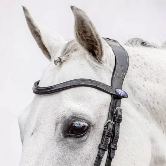 PS of Sweden U-shaped browband with white stitching image