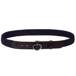 Cavalleria Toscana Ladies Elasticated belt with CT logo buckle - Navy