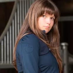 Cavalleria Toscana Ladies warm-up Jacket with Piquet inserts - Navy