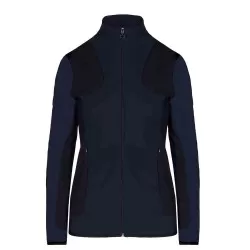 Cavalleria Toscana Ladies warm-up Jacket with Piquet inserts - Navy