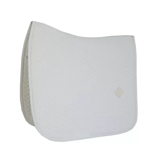 Kentucky Horsewear Dressage Fishbone Saddlepad - White image