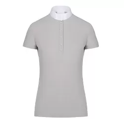 Cavalleria Toscana ladies sheer rib knit grey Competition polo shirt