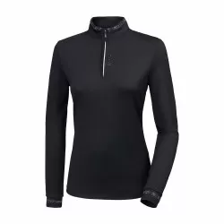 Pikeur Tali 1/2 zip long sleeved sports top - Black
