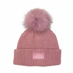 Kentucky Beanie Pompom hat - Old Rose