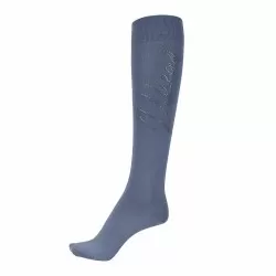 Pikeur Knee High Horse Riding Socks - Dove Blue