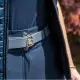 Cavallo Tola Blue leather unisex belt image