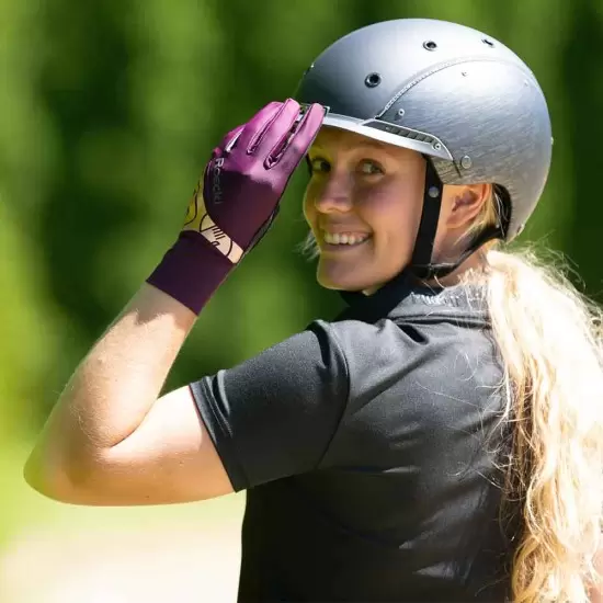 Roeckl Melbourne horseriding Gloves - Grape wine Riding Gloves image